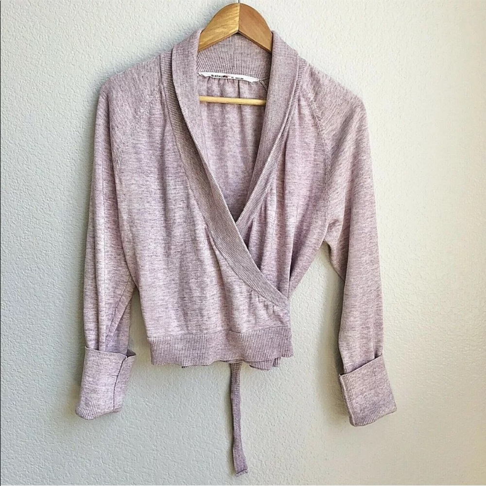 Athleta Light Mauve Wrap Cardigan Sweater